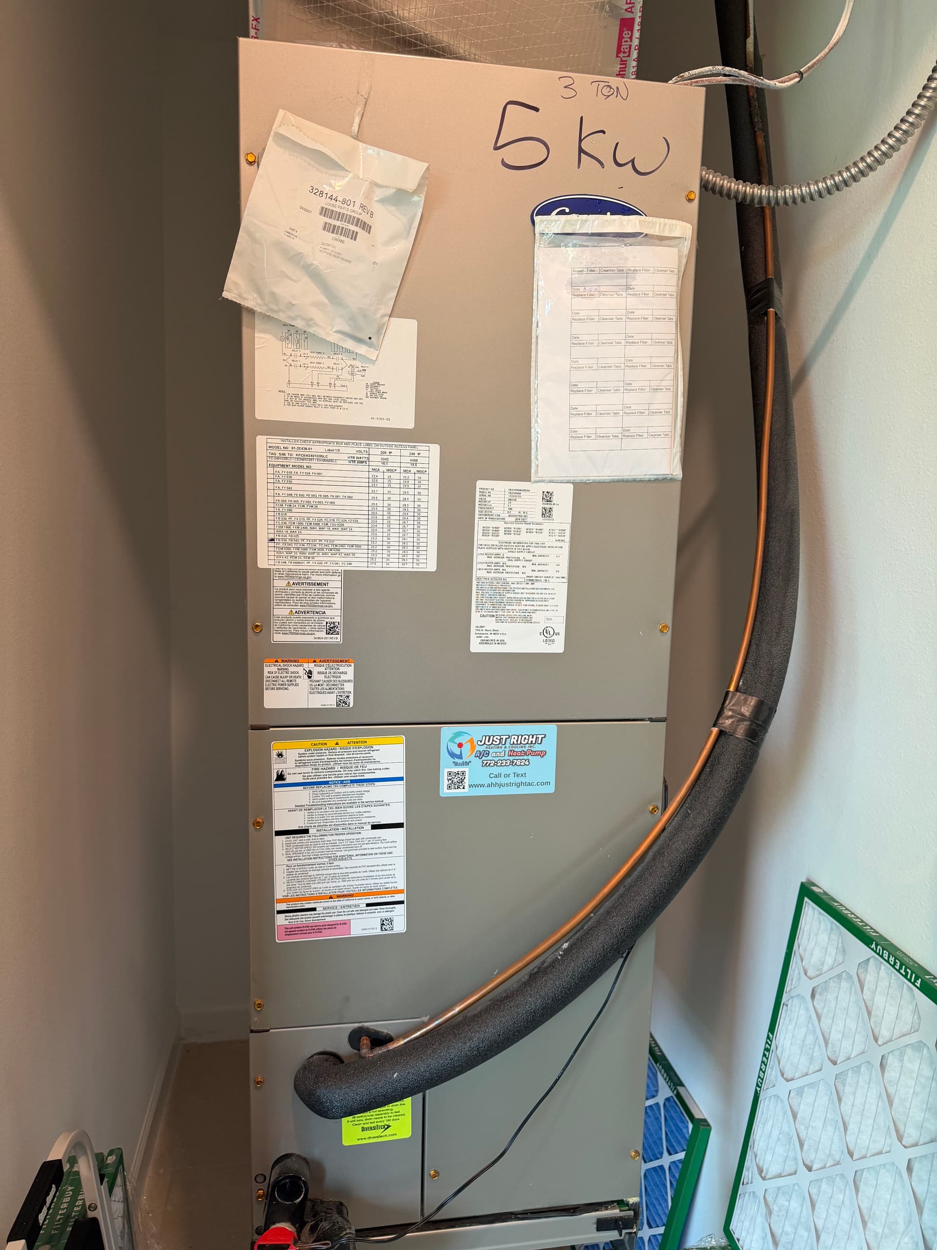 What a 5 kW 3 Ton Air Handler Actually Looks Like image